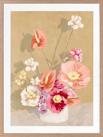 Bouquet in Sunrise Framed Art Print