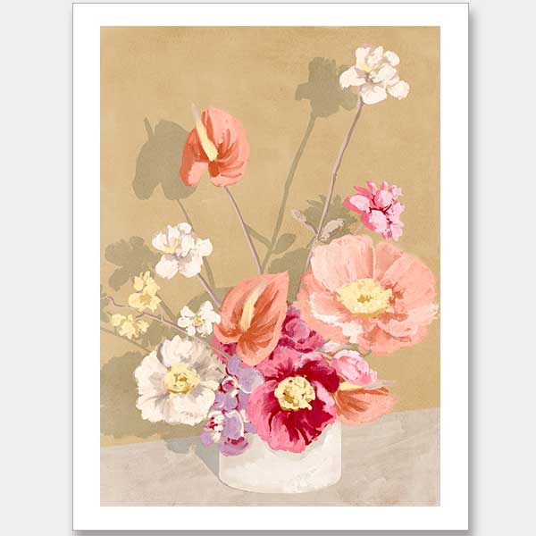 Bouquet in Sunrise Unframed Art Print