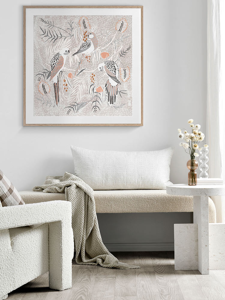 Feathered Serenade Framed Art Print | Lifestyle