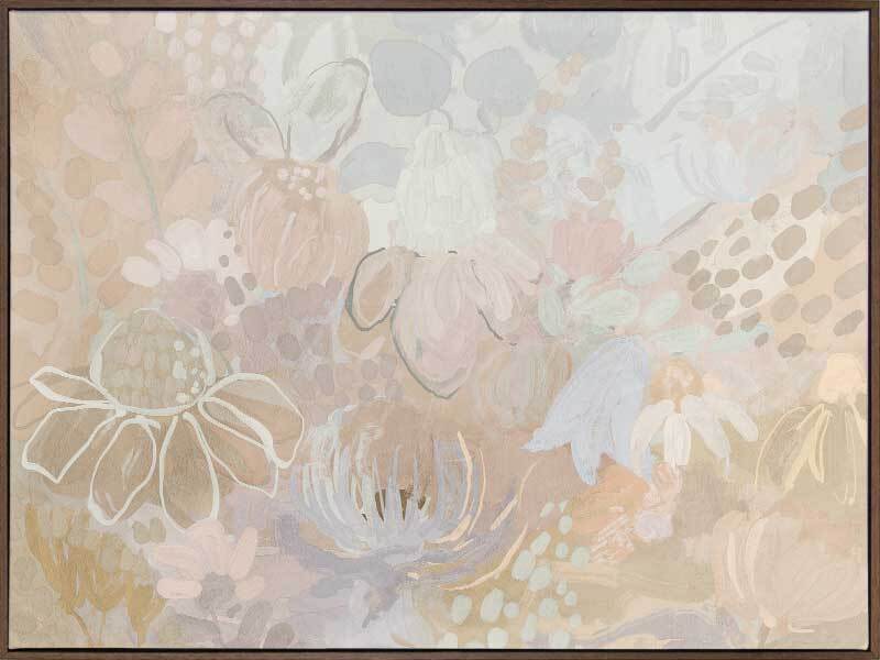 Floral Medley Light Pastel Canvas Art Print