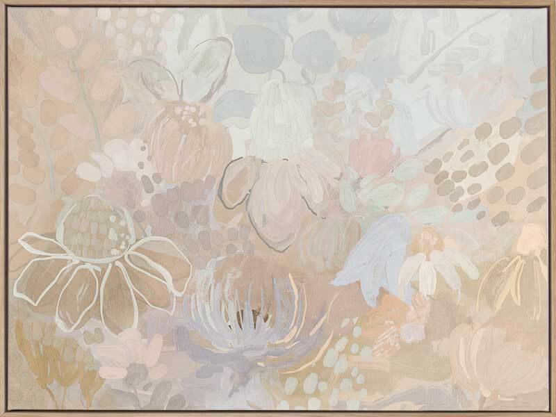 Floral Medley Light Pastel Canvas Art Print