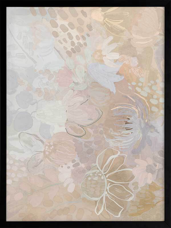 Floral Medley Light Pastel Framed Art Print