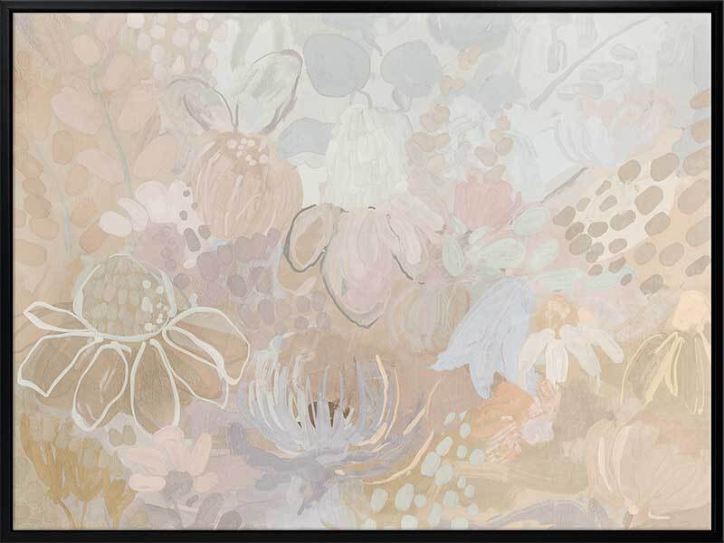 Floral Medley Light Pastel Canvas Art Print