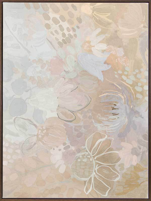 Floral Medley Light Pastel Canvas Art Print