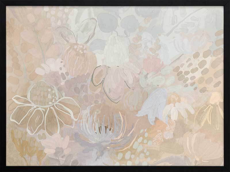 Floral Medley Light Pastel Framed Art Print