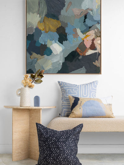 Warm Blues Canvas Art Print | Lifestyle