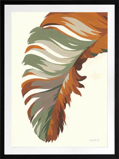 Retro Big Leaf I Framed Art Print