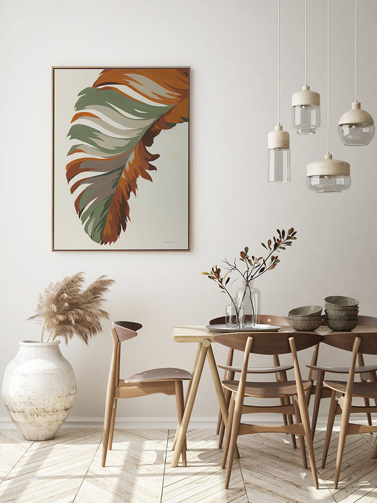 Retro Big Leaf I Canvas Art Print | Lifestyle