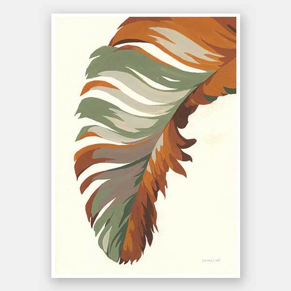 Retro Big Leaf I Unframed Art Print