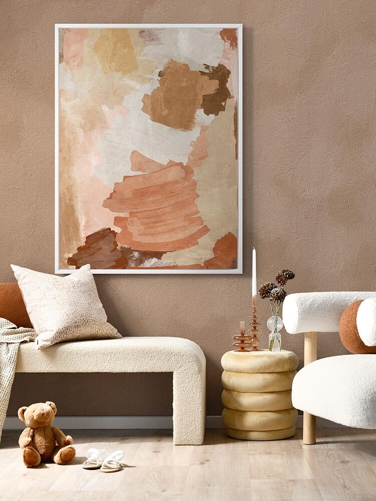 Neutral Mosaic Canvas Art Print