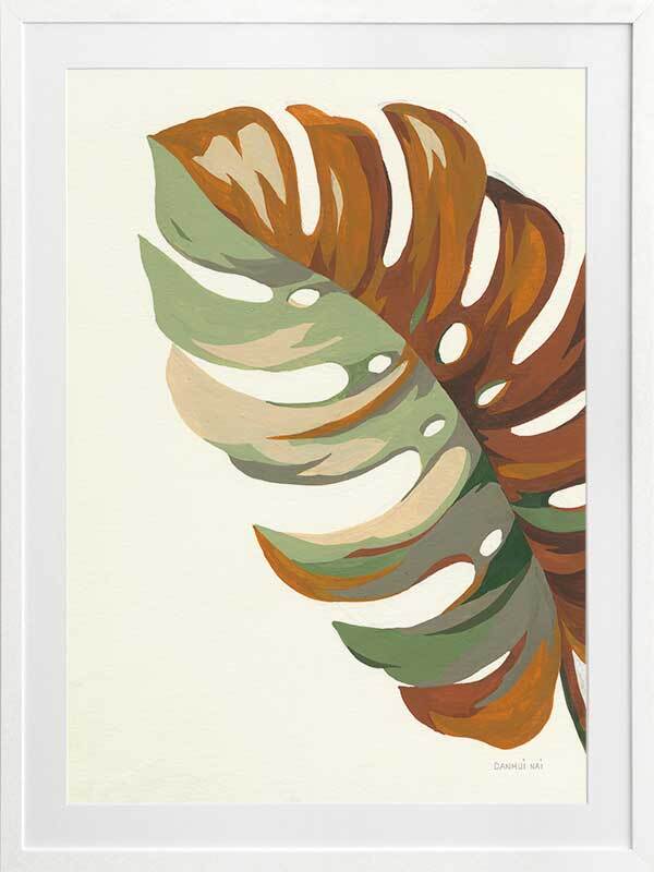 Retro Big Leaf II Framed Art Print