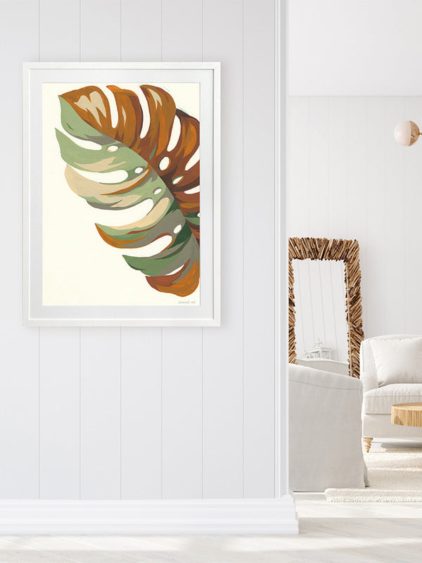 Retro Big Leaf II Framed Art Print | Lifestyle