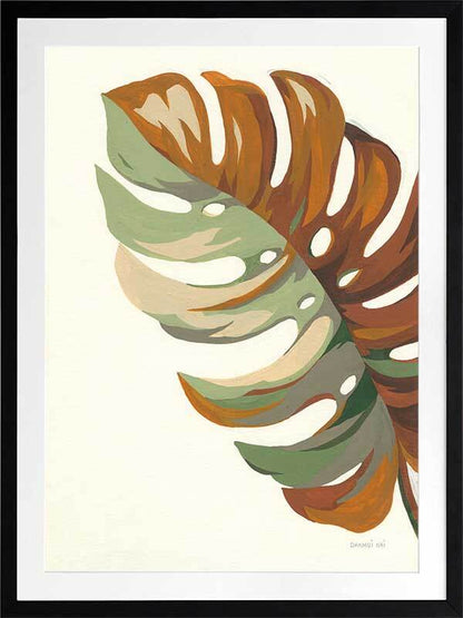 Retro Big Leaf II Framed Art Print