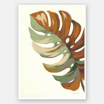 Retro Big Leaf II Unframed Art Print