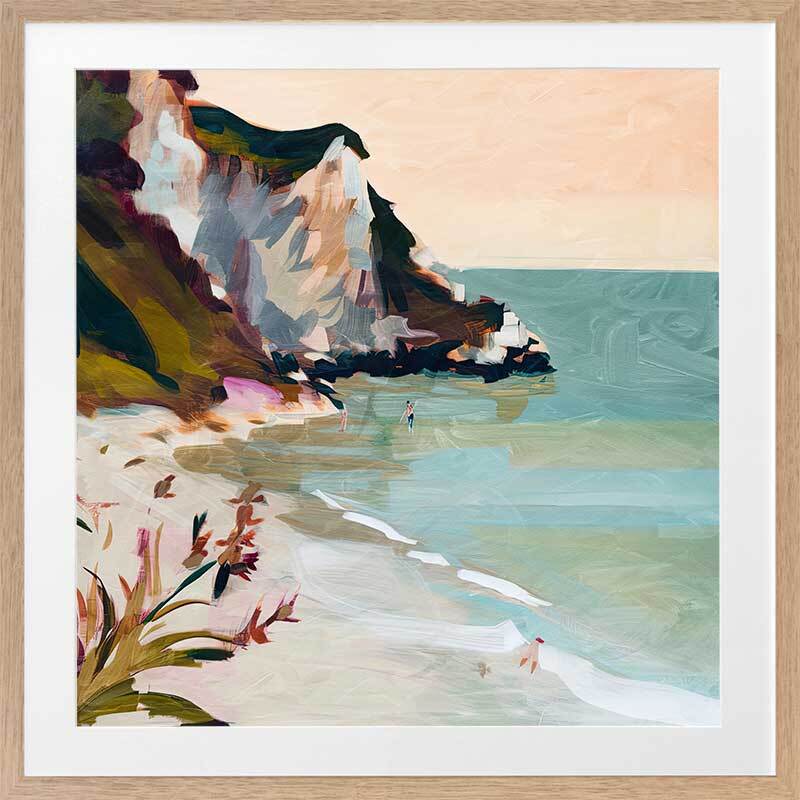 Seaside Cliff Framed Art Print