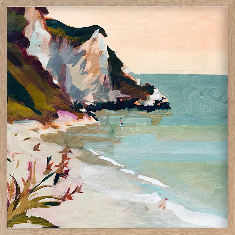 Seaside Cliff Framed Art Print