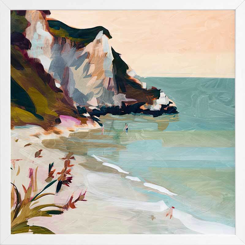 Seaside Cliff Framed Art Print