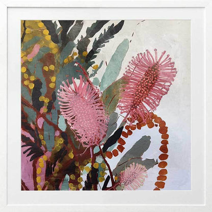 Blooming Bottle Brush Framed Art Print