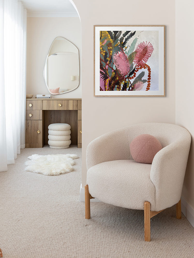 Blooming Bottle Brush Framed Art Print | Lifestyle