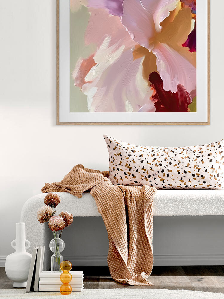 Blushing Gordonia II Framed Art Print | Lifestyle