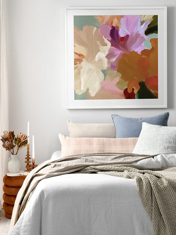 Blushing Gordonia III Framed Art Print | Lifestyle