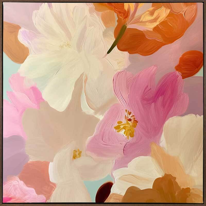 Blushing Hibiscus Canvas Art Print