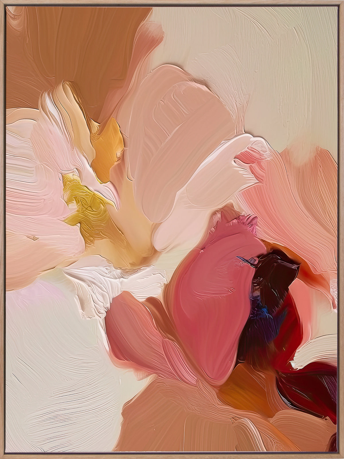 Petals III - Oak Box Frame Canvas - 90x120 - Dual Strung - LS