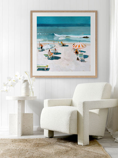 Burleigh Beach II Framed Art Print