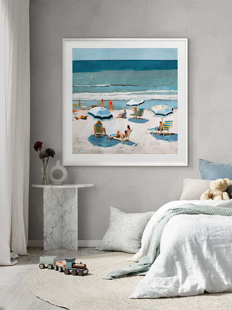 Burleigh Beach I Framed Art Print