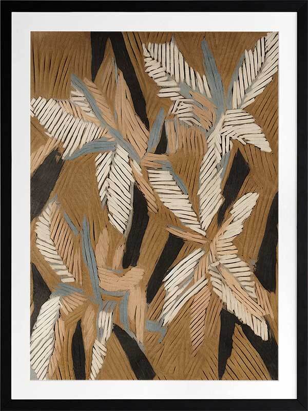 Geometric Gum Leaves II Framed Art Print