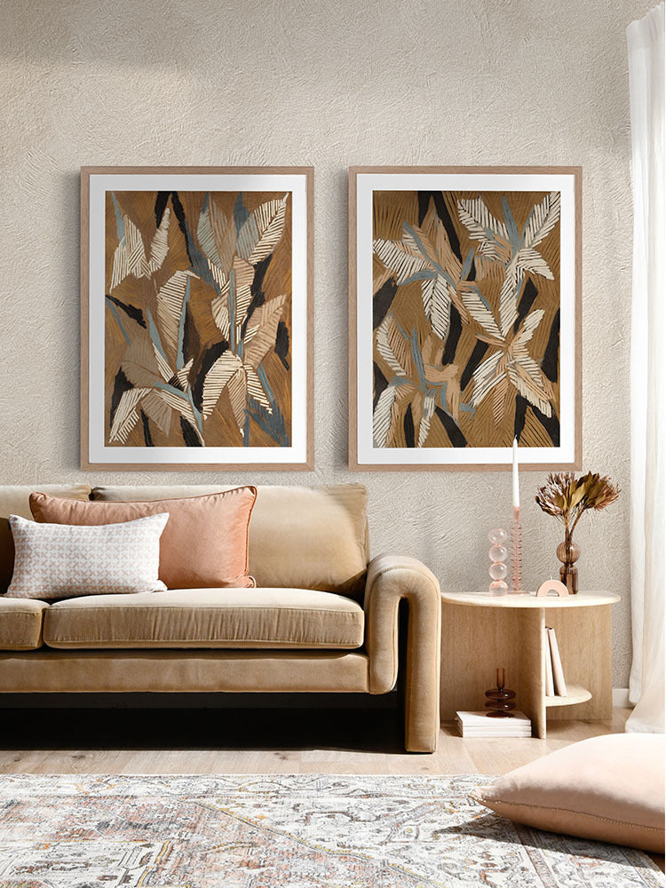 Geometric Gum Leaves II Framed Art Print