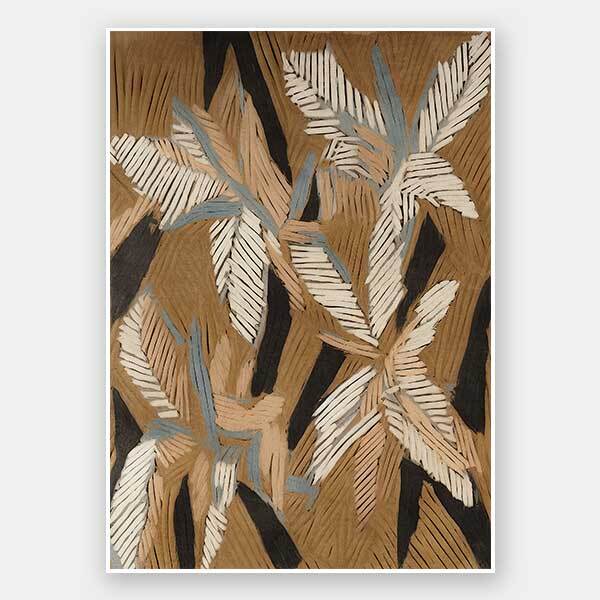 Geometric Gum Leaves II Unframed Art Print