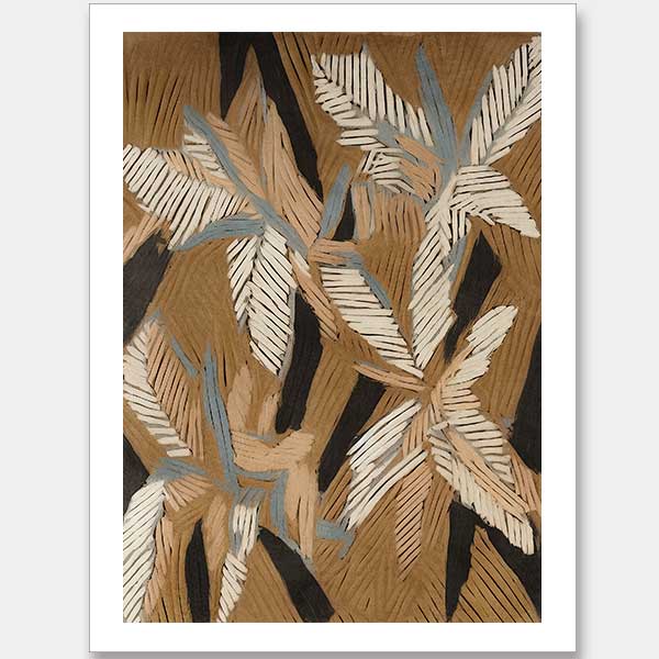 Geometric Gum Leaves II Unframed Art Print