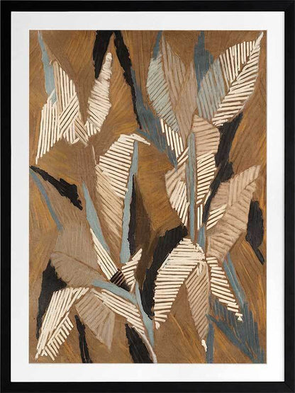 Geometric Gum Leaves I Framed Art Print