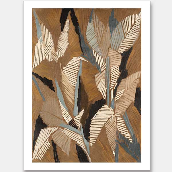 Geometric Gum Leaves I Unframed Art Print