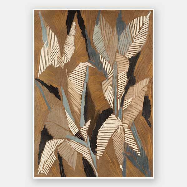 Geometric Gum Leaves I Unframed Art Print