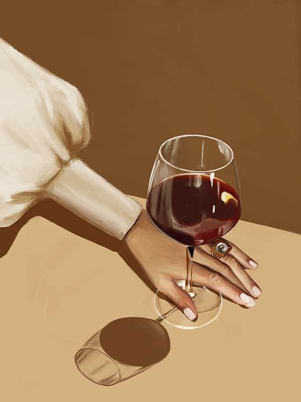 Glass of Shiraz Canvas Art Print