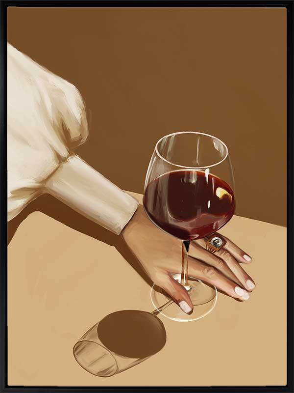 Glass of Shiraz Canvas Art Print