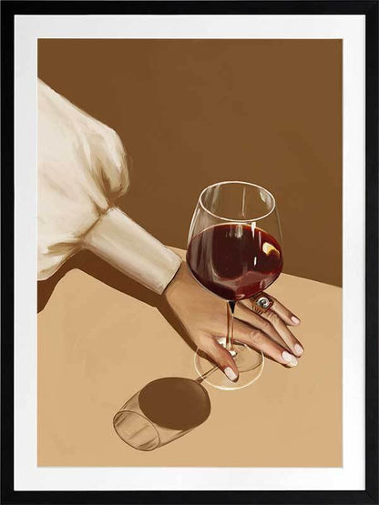 Glass of Shiraz Framed Art Print