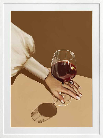 Glass of Shiraz Framed Art Print