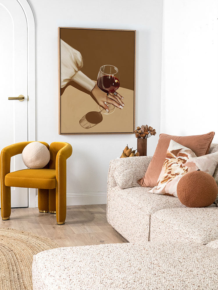Glass of Shiraz Canvas Art Print | Lifestyle