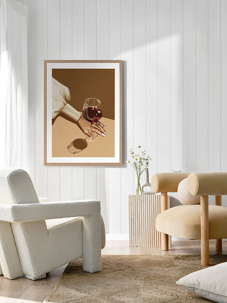 Glass of Shiraz Framed Art Print