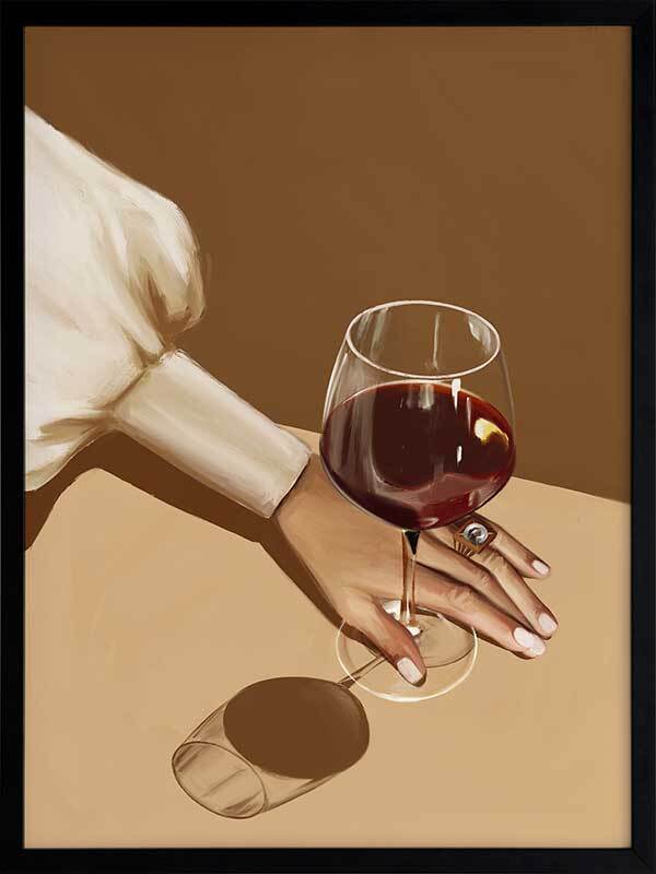 Glass of Shiraz Framed Art Print