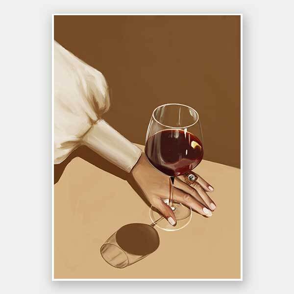 Glass of Shiraz Unframed Art Print