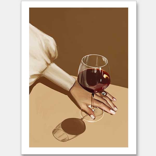 Glass of Shiraz Unframed Art Print
