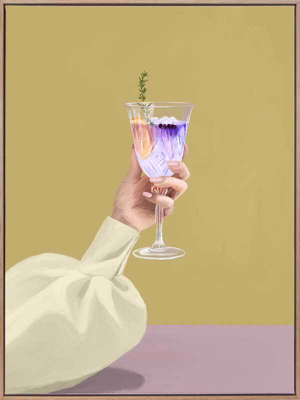 Purple Ink Gin Canvas Art Print