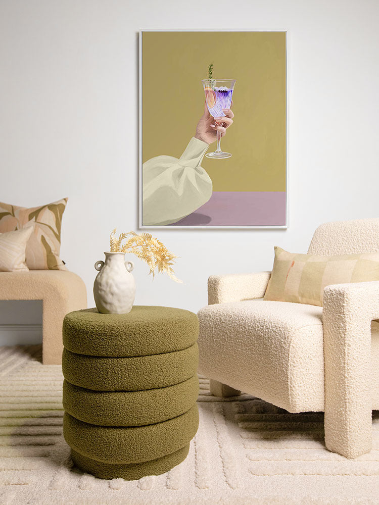 Purple Ink Gin Canvas Art Print | Lifestyle