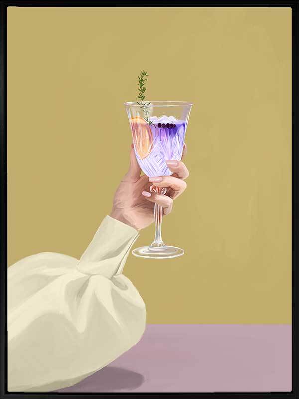 Purple Ink Gin Canvas Art Print