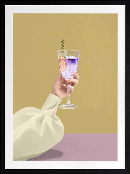 Purple Ink Gin Framed Art Print