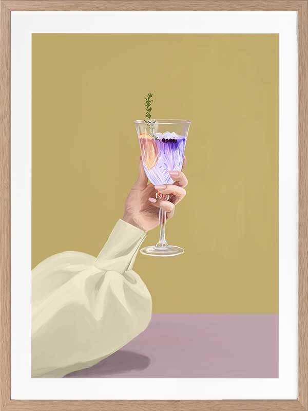 Purple Ink Gin Framed Art Print